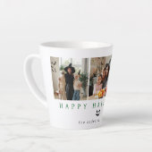 Minimalistische Moderne Spooky Happy Halloween 3 F Latte Mok (Linkerhoek)