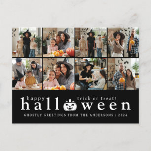 Minimalistische Moderne Spooky Happy Halloween 6 F Feestdagenkaart