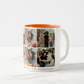 Minimalistische Moderne Spooky Happy Halloween 6 F Tweekleurige Koffiemok (Voorkant rechts)