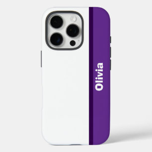 Minimalistische moderne streepnaam of monogram iPhone 16 pro hoesje