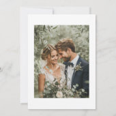 Minimalistische moderne trouwfoto kaart (Achterkant)
