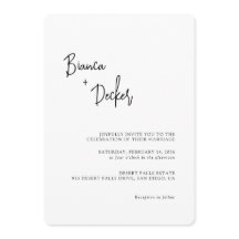 Minimalistische Moderne Trouwkaart