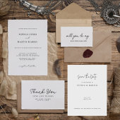 Minimalistische Moderne Trouwkaart Save the Date