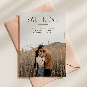 Minimalistische moderne typografie Save the Date 1