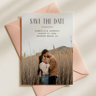 Minimalistische moderne typografie Save the Date 1