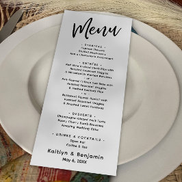 Minimalistische moderne typografie voor handschrif menu
