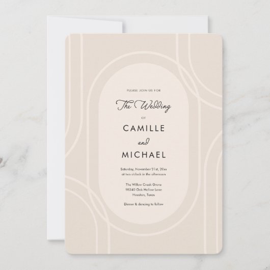 Minimalistische moderne uitnodiging tot het indien (Voorkant)