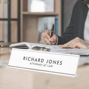 Minimalistische moderne uitvoerende professionele  bureau naambordje