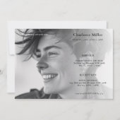 Minimalistische moderne viering van het leven begr kaart (Voorkant)