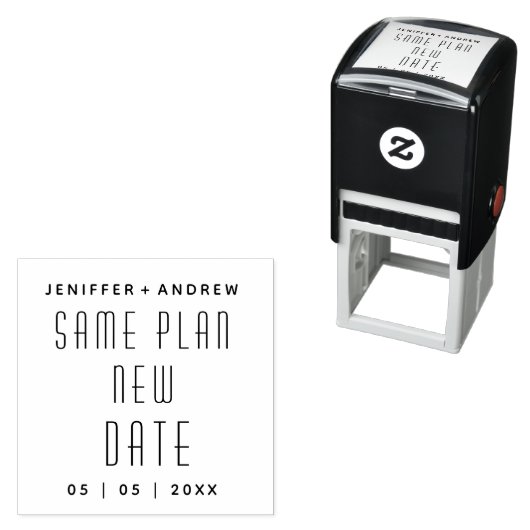 Minimalistische moderne wijziging van de datum Rub Zelfinktende Stempel (In situ)