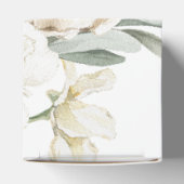 Minimalistische moderne witte Peonie bloemige Wate Bedankdoosjes (Bovenkant)