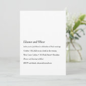 Minimalistische moderne witte typografie Boho brui Kaart (Staand voorkant)