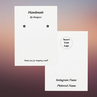 Minimalistische moderne zwart-wit sieraden display visitekaartje