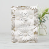 Minimalistische moderne zwart witte bruiloft kaart (Staand voorkant)