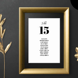 Minimalistische moderne zwart-witte zithoek kaart