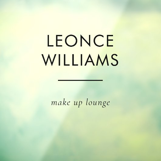 Minimalistische Moderne Zwarte Bedrijfsnaam Brandi Raamsticker (Vel 3)