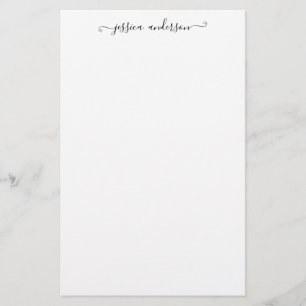 Minimalistische moderne, zwarte-gierige kalligrafi briefpapier