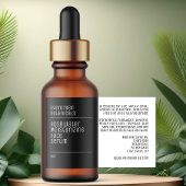 Minimalistische moderne zwarte witte druppelaar fl etiket