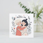 Minimalistische Moederdag Kaart (Staand voorkant)