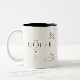 Minimalistische mok 'Love Coffee' | Mop voor koffi