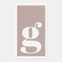 Minimalistische Monogram Beginletter Vet Stof Mauv