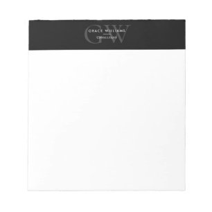 Minimalistische Monogram Beginletters Professionee Notitieblok