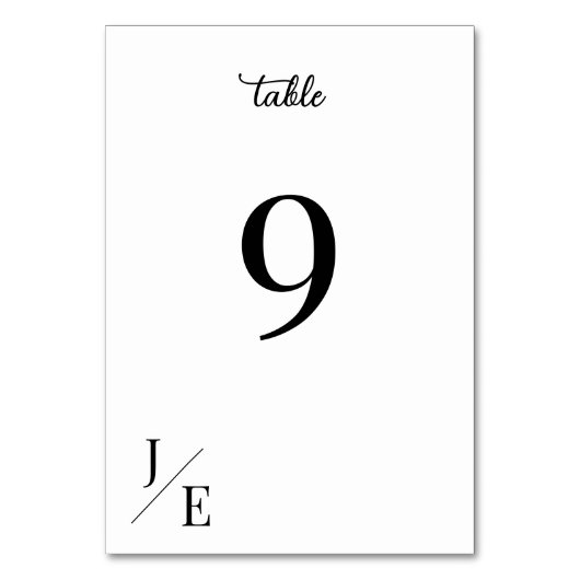 Minimalistische monogram bruiloft | witte ontvangs kaart (Achterkant)