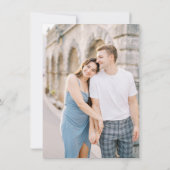 Minimalistische Monogram Elegante Formele Trouwfot Kaart (Achterkant)