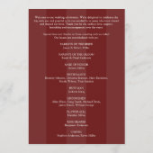 Minimalistische Monogram Gestreepte Rozenhout Rode Programma (Achterkant)