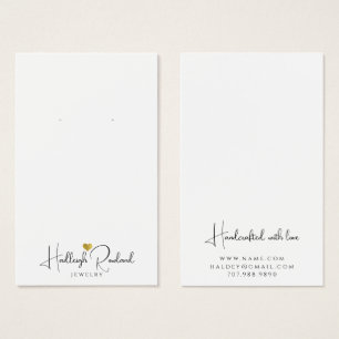 Minimalistische Monogram Handgemaakte Sieraden Visitekaartje