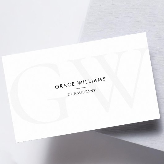 Minimalistische Monogram Initialen QR Code Profess Visitekaartje