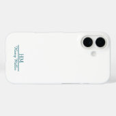 Minimalistische Monogram iPhone Case-Gepersonalise Case-Mate iPhone Case (Achterkant (horizontaal))