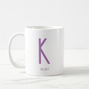 Minimalistische Monogram Naam Koffie Witte Mok