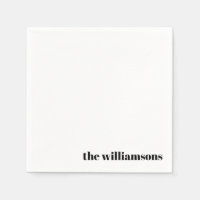 Minimalistische monogram naam Retro Simple White