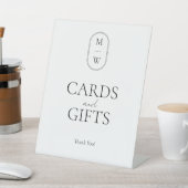 Minimalistische Monogram Trouwkaarten en geschenke Reclamebord Met Voetstuk (Insitu)