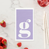 Minimalistische monogrammen Initiaal Bold Lavender Servet (Insitu)