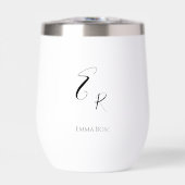 Minimalistische Monogramnaam Elegante Scriptletter (Voorkant)