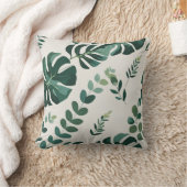Minimalistische Monstera en Greenery Pattern - Mod Kussen (Deken)