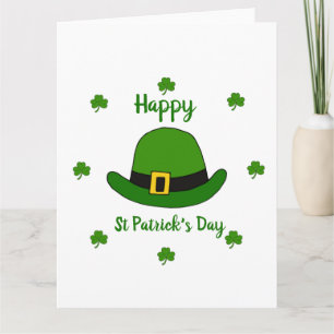 Minimalistische Mopshagedis Gelukkige St. Patrick' Kaart