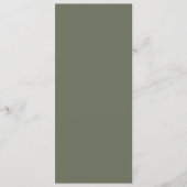 Minimalistische Moss Green Flat Menu () (Voorkant)