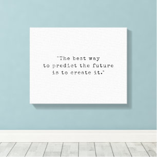 Minimalistische Motivatie schrijfmachineprijsopgav Canvas Afdruk