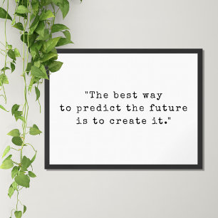 Minimalistische Motivatie schrijfmachineprijsopgav Poster