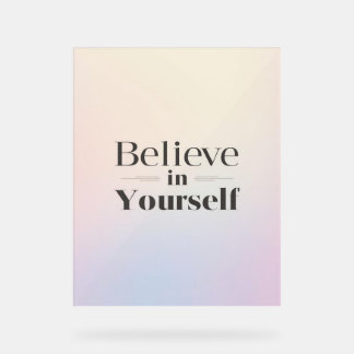 Minimalistische Motivatieposter: Geloof in Jezelf Acryl Bord