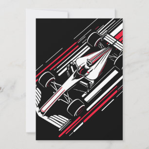 Minimalistische Motorsport Formule Raceauto Snelhe Aankondiging