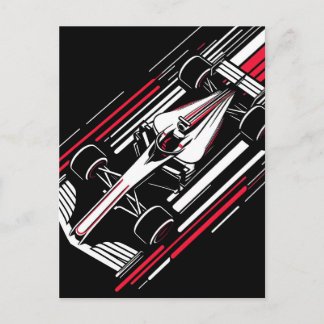 Minimalistische Motorsport Formule Raceauto Snelhe Feestdagenkaart