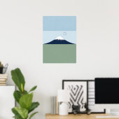 Minimalistische Mount Fuji Poster (Thuiskantoor)