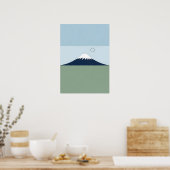 Minimalistische Mount Fuji Poster (Keuken)