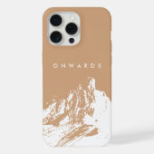 Minimalistische Mountain Soft Beige iPhone Hoesje (Achterkant)