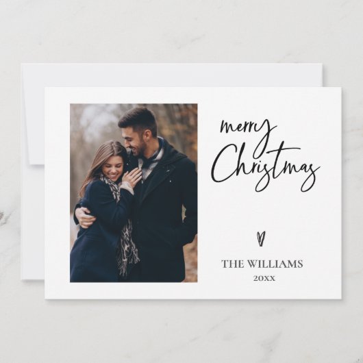 Minimalistische Multi Photo Elegant Vrolijk Kerstf (Voorkant)