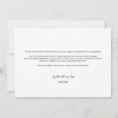 Minimalistische Multi-Photo Wedding liefde en beda Save The Date (Achterkant)